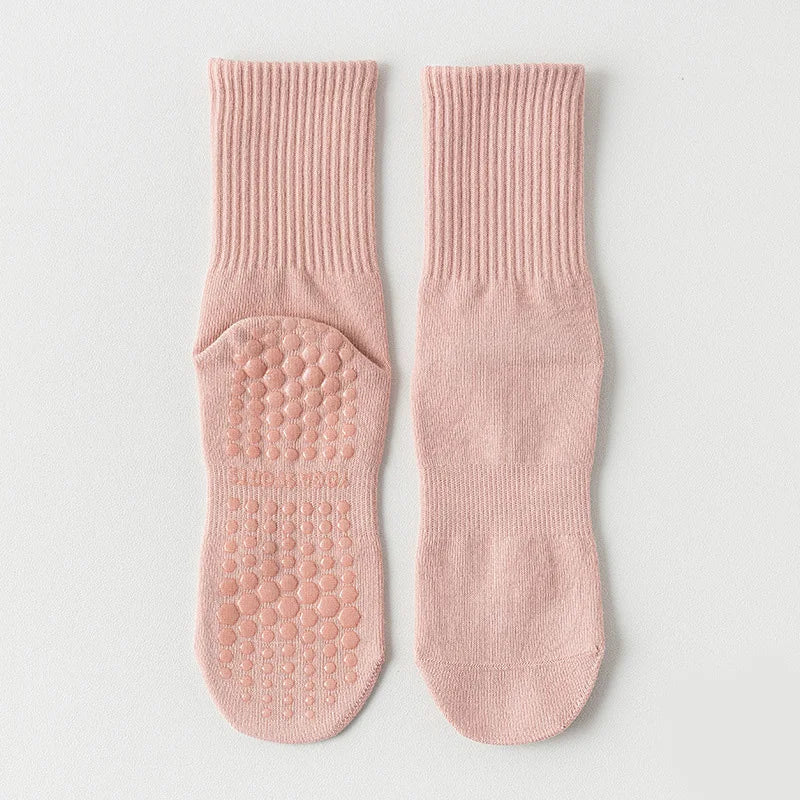 Grip sokker Beige lyserød